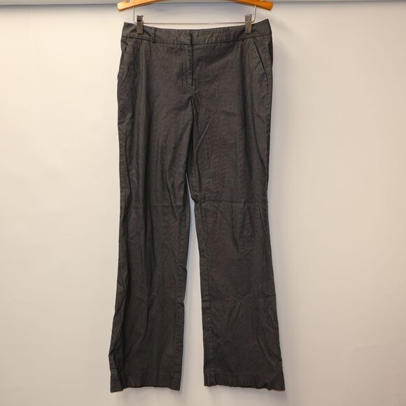 New York & Company Pants - New York & Company Women's Gray Pinstripe Dress Pants Size 8 Tall Cotton Blend